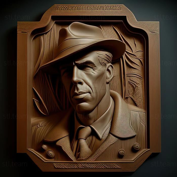 3D model Philip Marlowe Deep Sleep Humphrey Bogart (STL)
